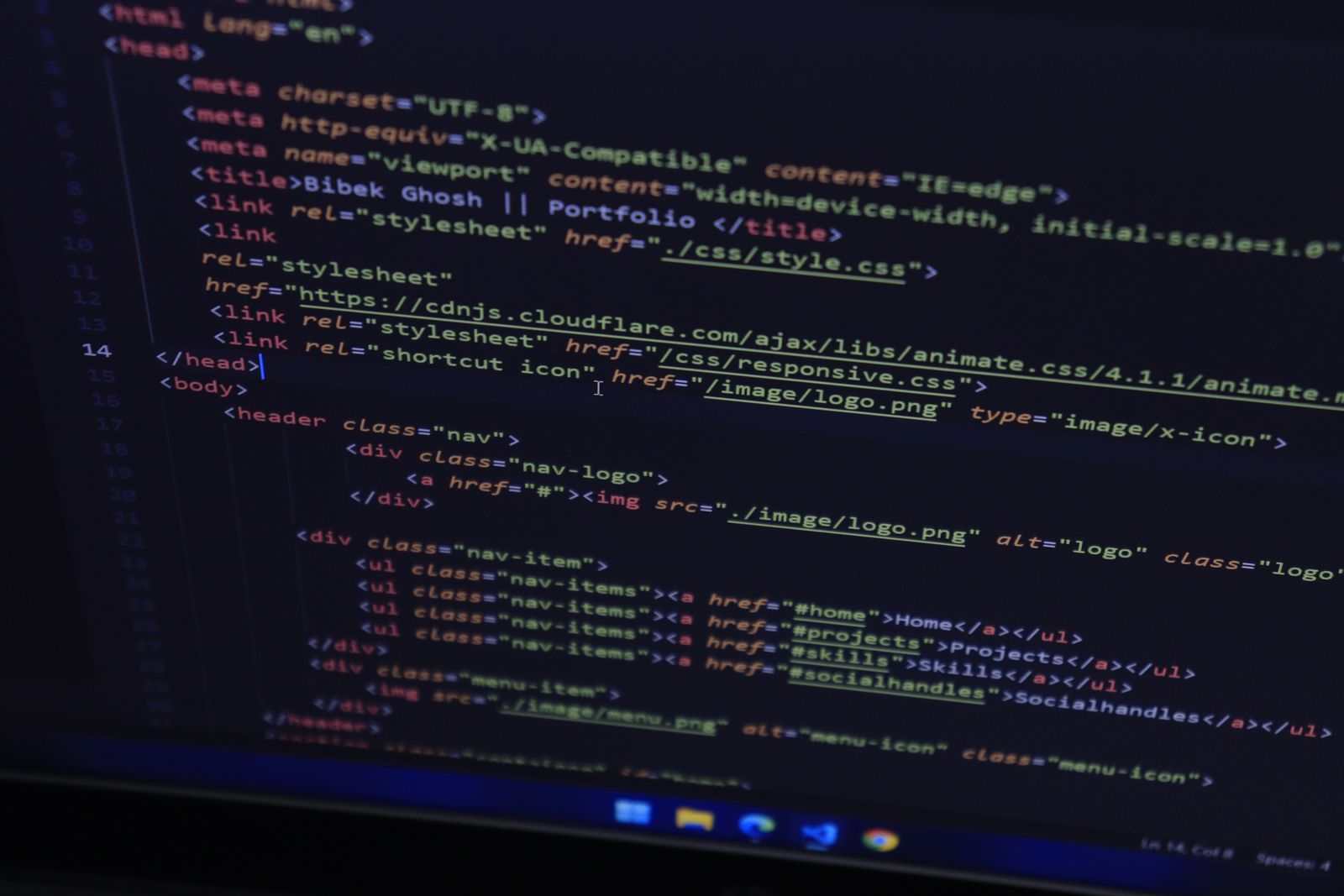 Quellcode auf einem Bildschirm